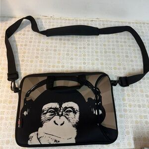 Aupet Monkey Print Laptop Bag